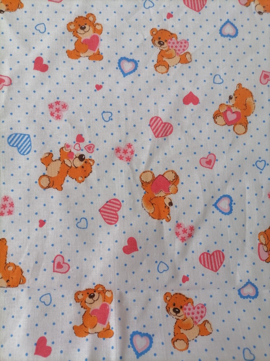 Ситец мишутки и сердечки