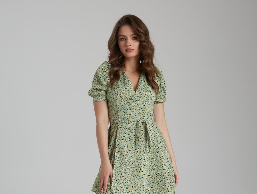 Хлопок плательный 80 см ( 3 расцветки Сиреневый, Зеленый Бирюзовый) )