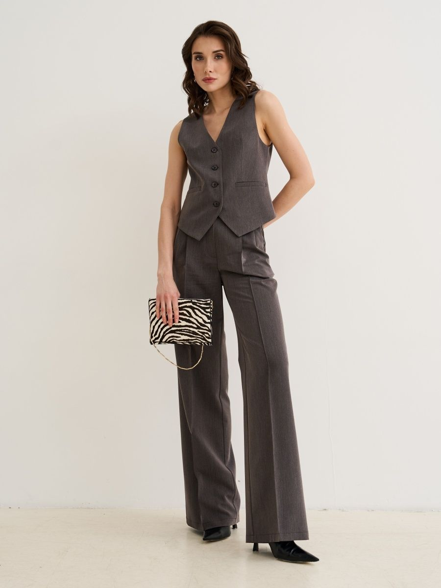 Костюмная синяя и бордовая полоска