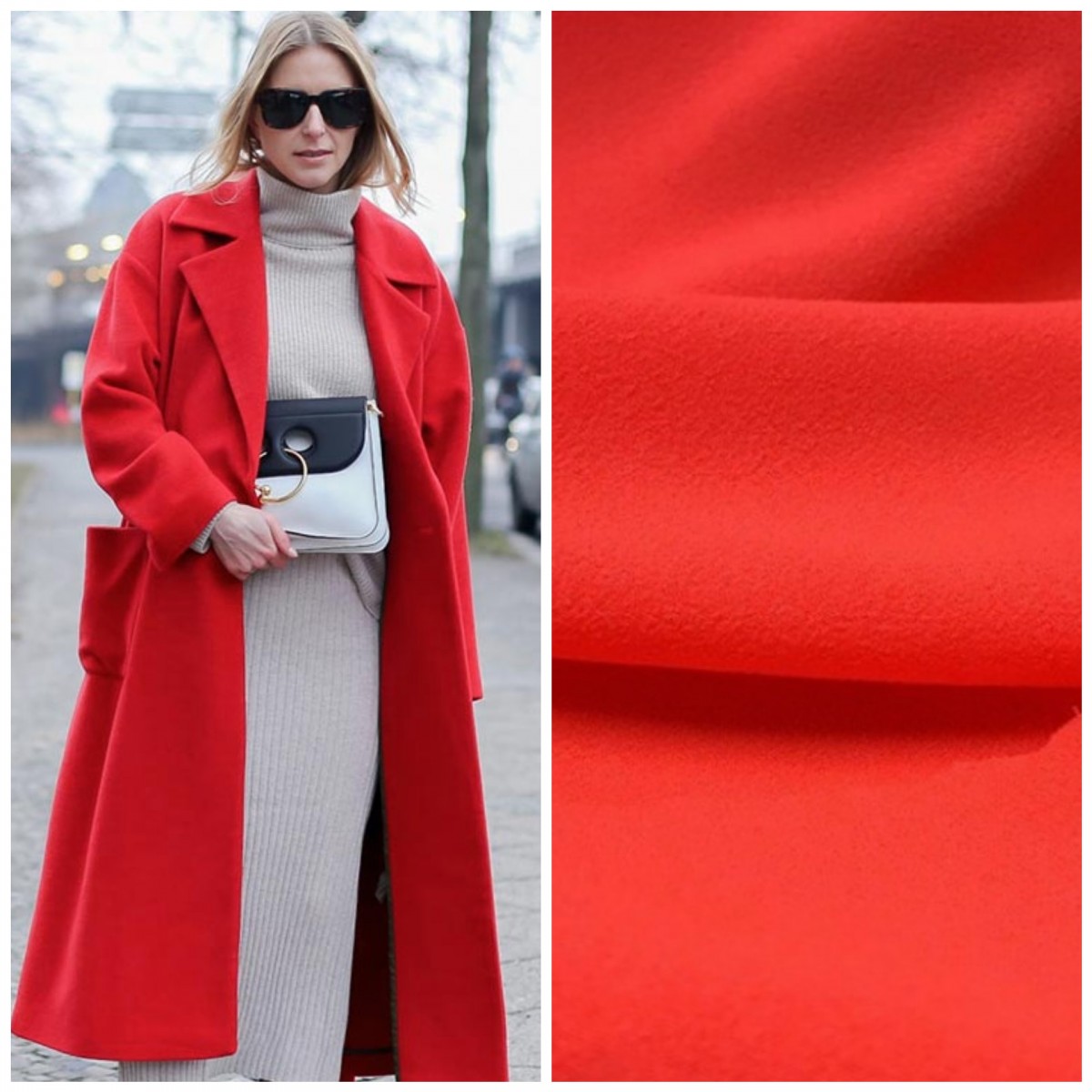 Пальтовая красный цвет