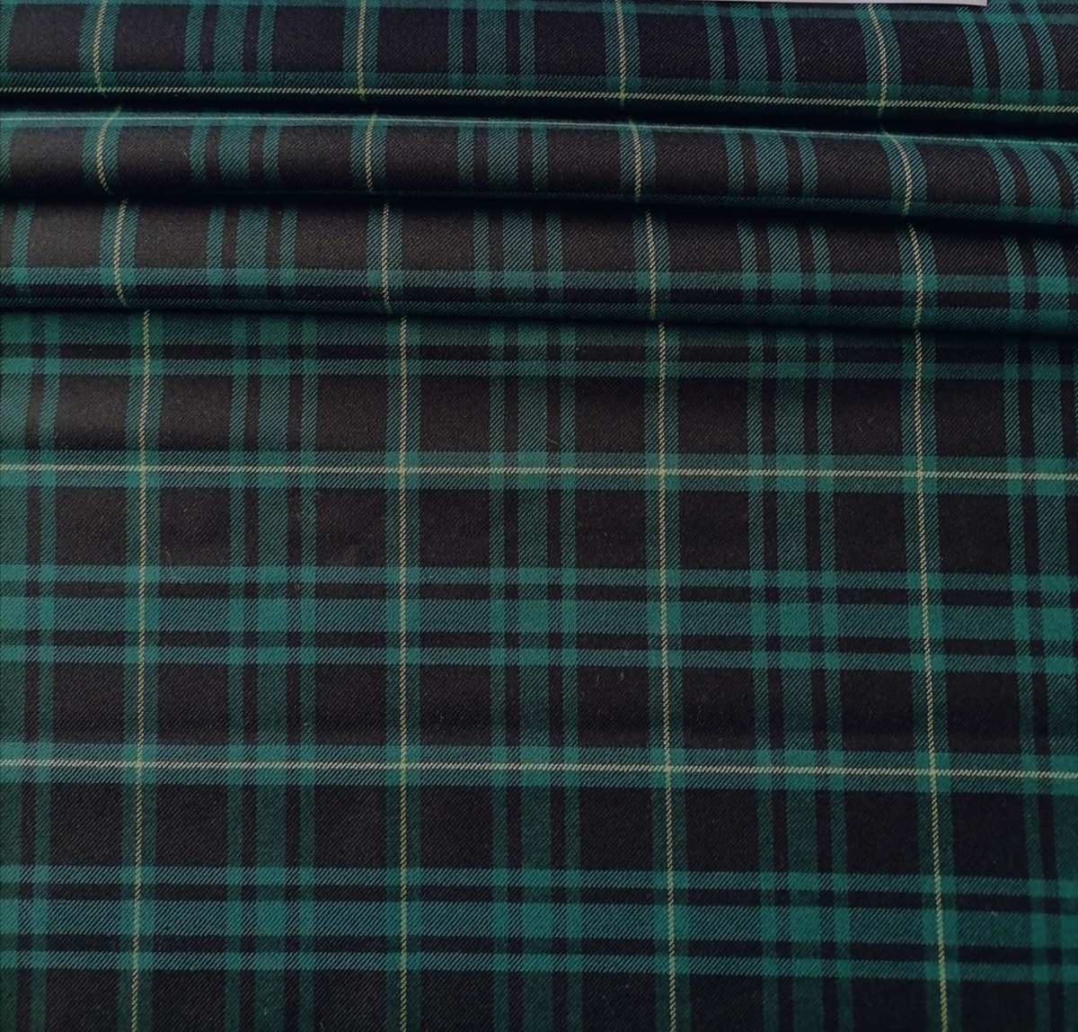 Костюмная тёмно зелёная клетка