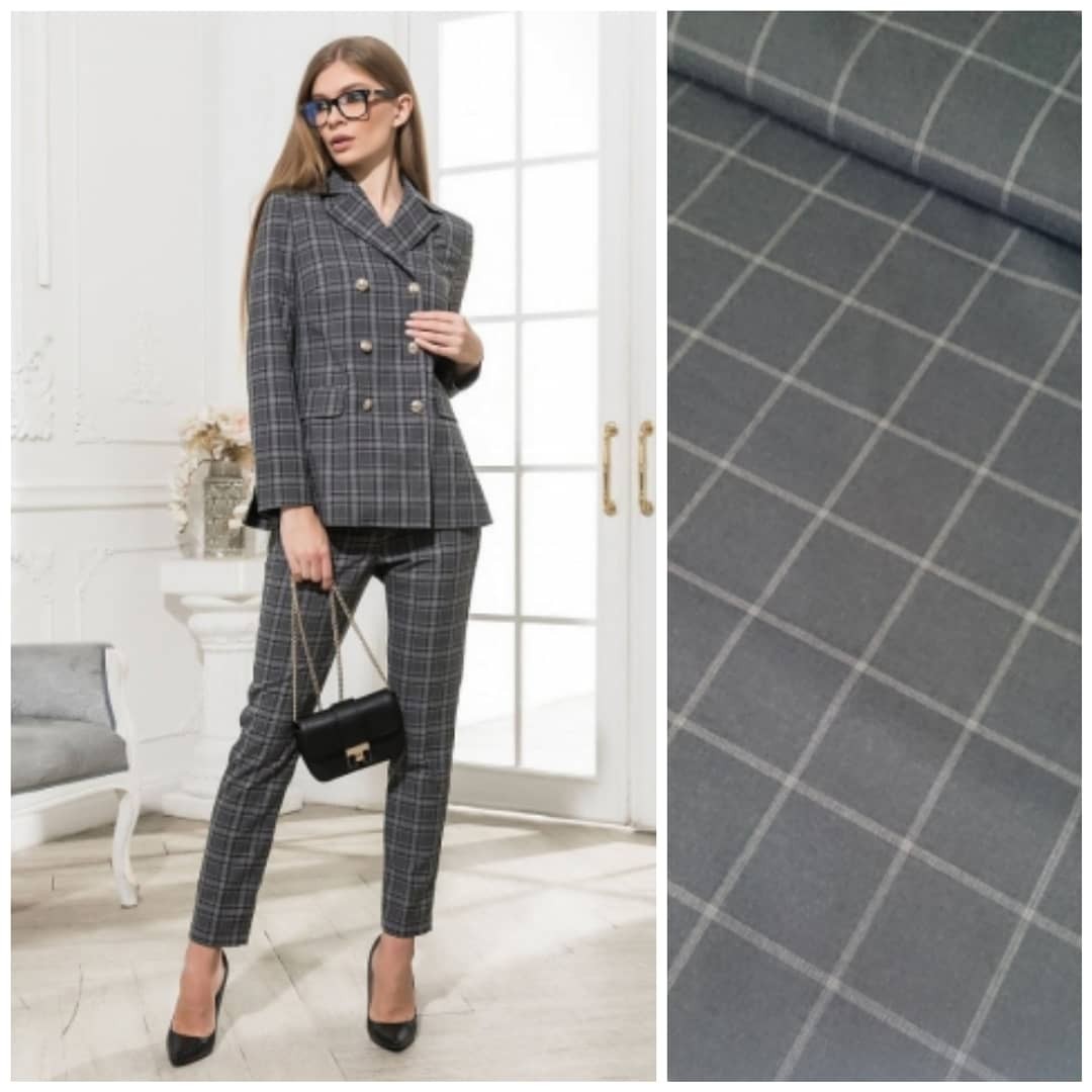 Костюмная серая клетка