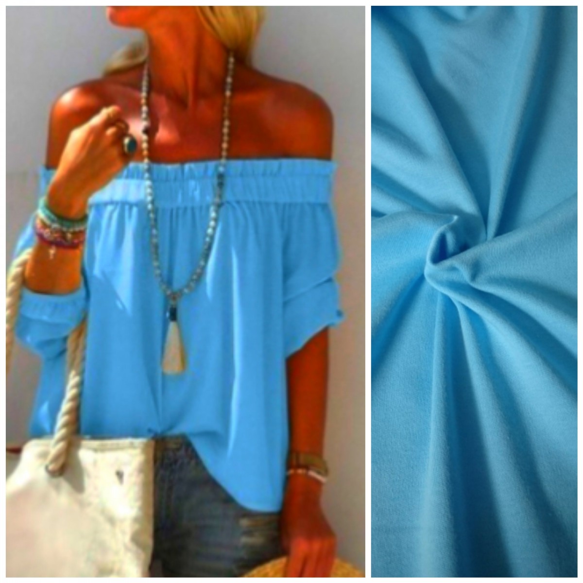 Интерлок хлопок 100% цвет Аквамарин