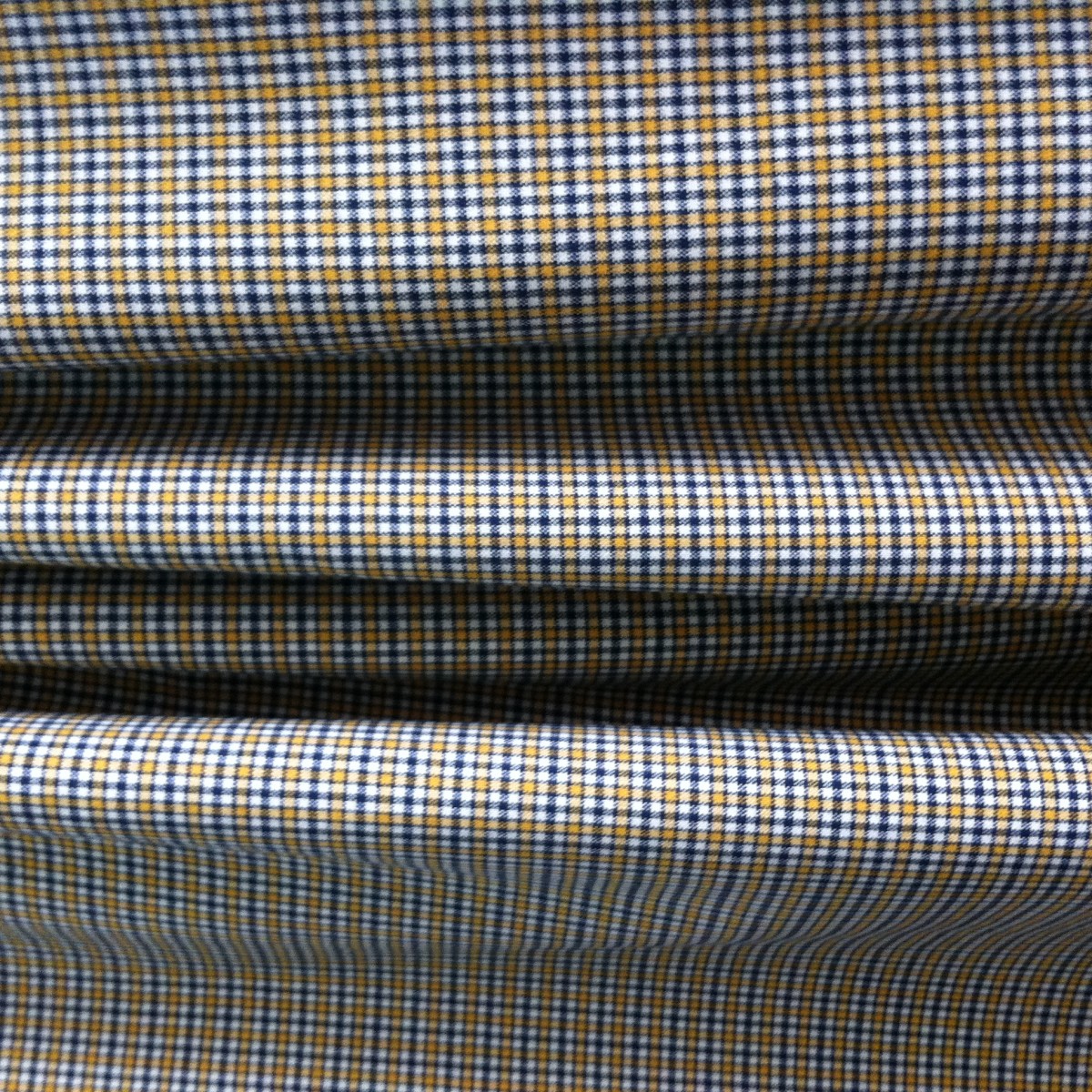 Костюмная мелкая синяя,жёлтая клетка