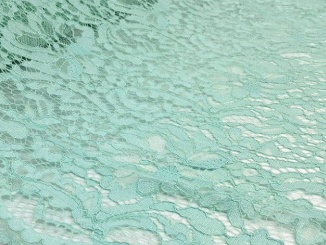 Кружевное полотно мятный цвет