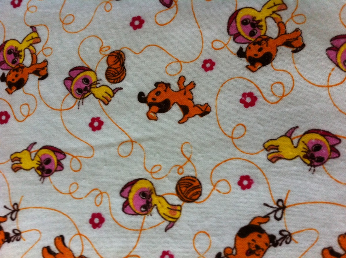 Фланель котята 75 см.