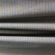 Костюмная мелкая  синяя,жёлтая клетка