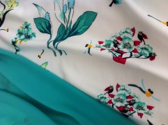 Штапель Цветочный Блюз