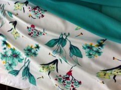 Штапель Цветочный Блюз