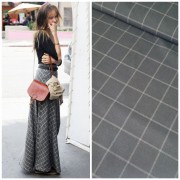 Ткань костюмная серая клетка