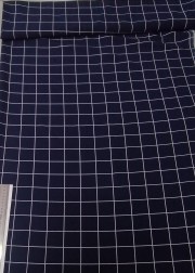 Ткань костюмная  синяя клетка